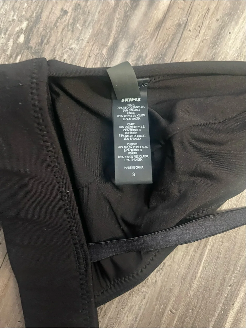 Skims swim bikini top, size small